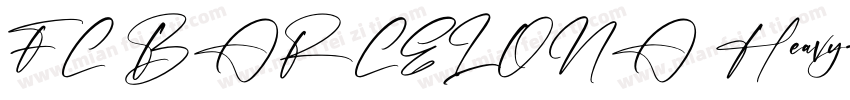 FC BARCELONA Heavy字体转换